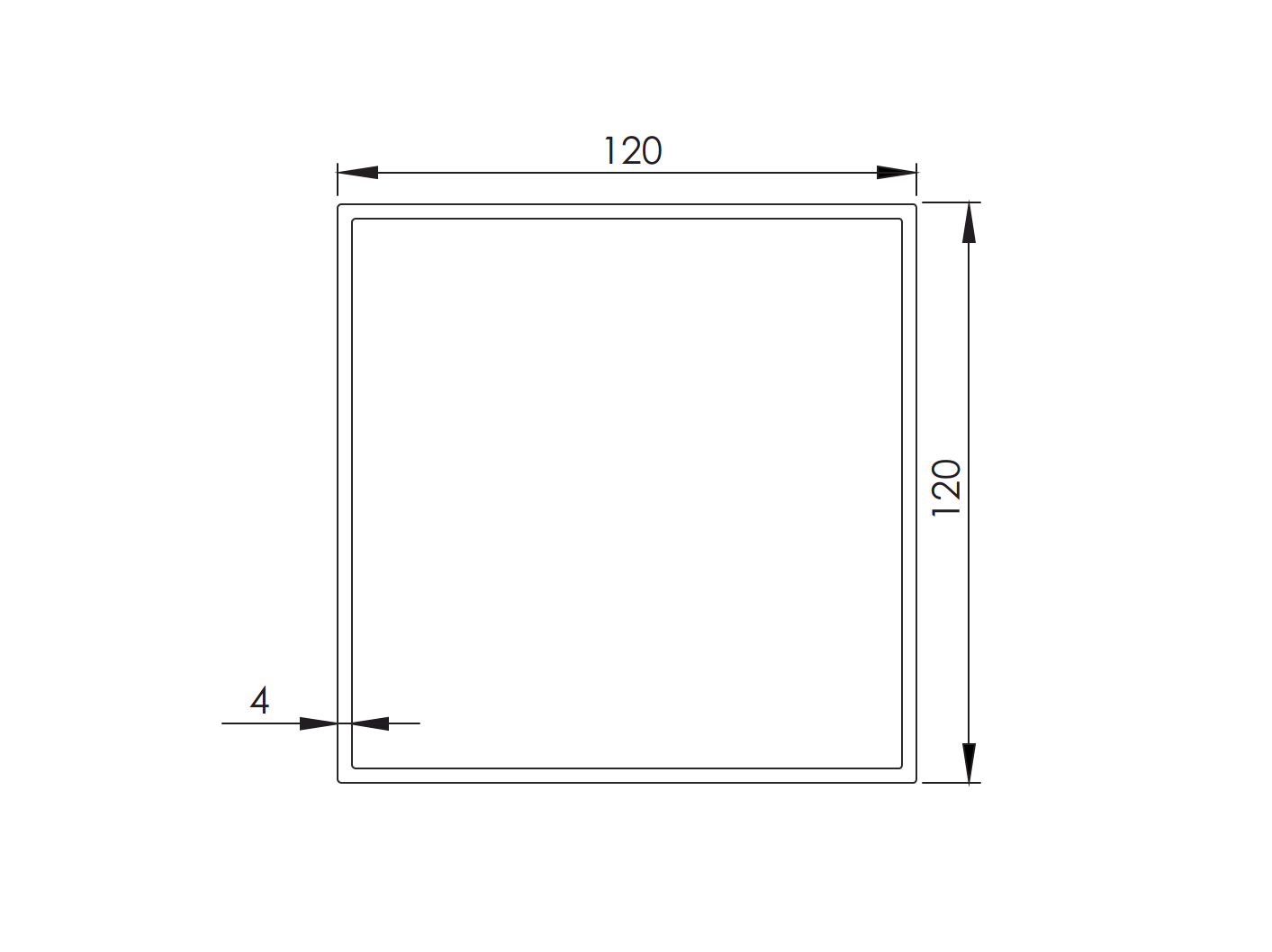 Vierkantrohr Stahl verzinkt 120 x 120 x 4 mm- 6 m-89-11ZN120X120X46000-A.4