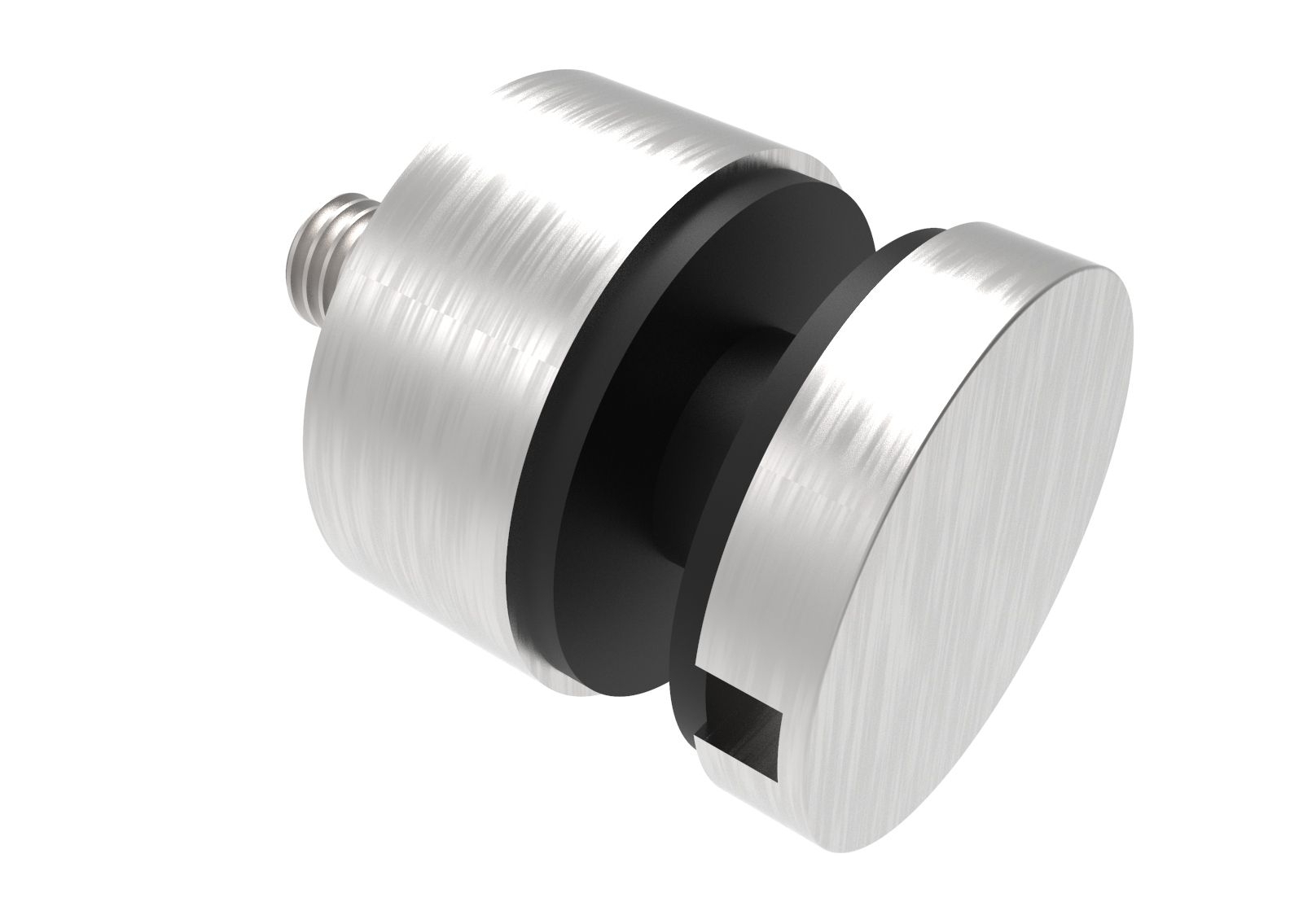 Glaspunkthalter Ø 30 mm fuer Anschluss- flach - Ø 42-4 mm V2A - V4A - Zink-10-GPH30-4.1