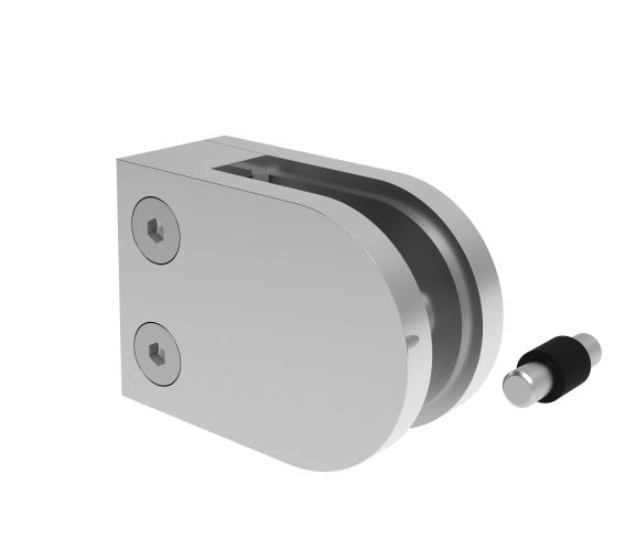 Glashalter Edelstahl AISI 316 fuer Glas 8-10-76 mm Glanz Flachpfosten-89-11A142200000L-A.4