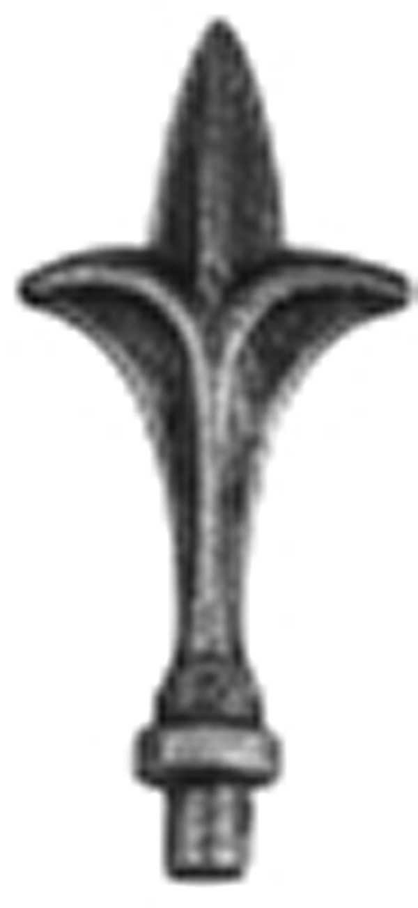 Zaunspitze - Hoehe- 125 mm - Material- Ø 12 mm - Stahl S235JR- roh-30-2515.8