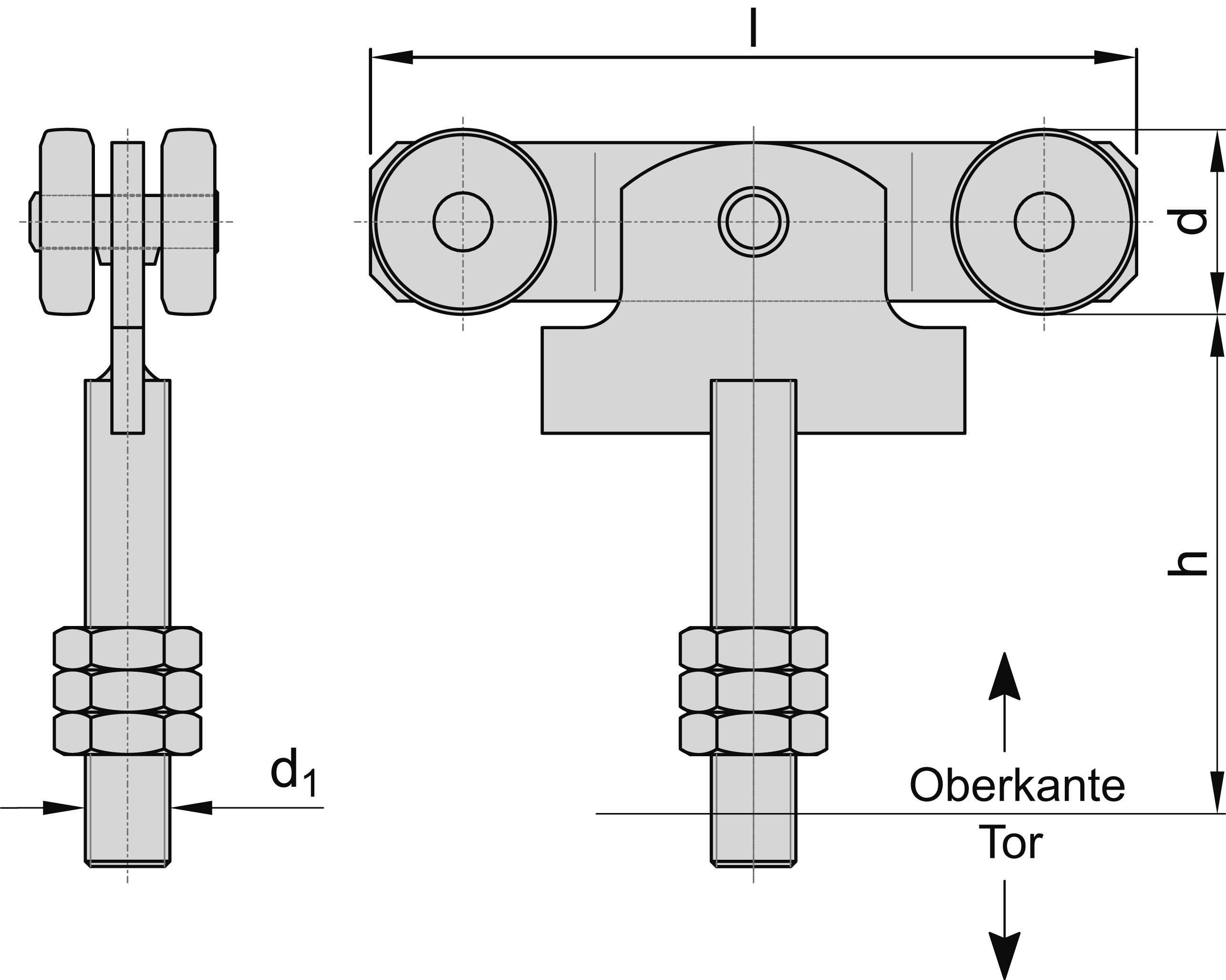 Doppelrolle mit Schraubpendel Groesse 3 MEA 10336976-60-0115.7