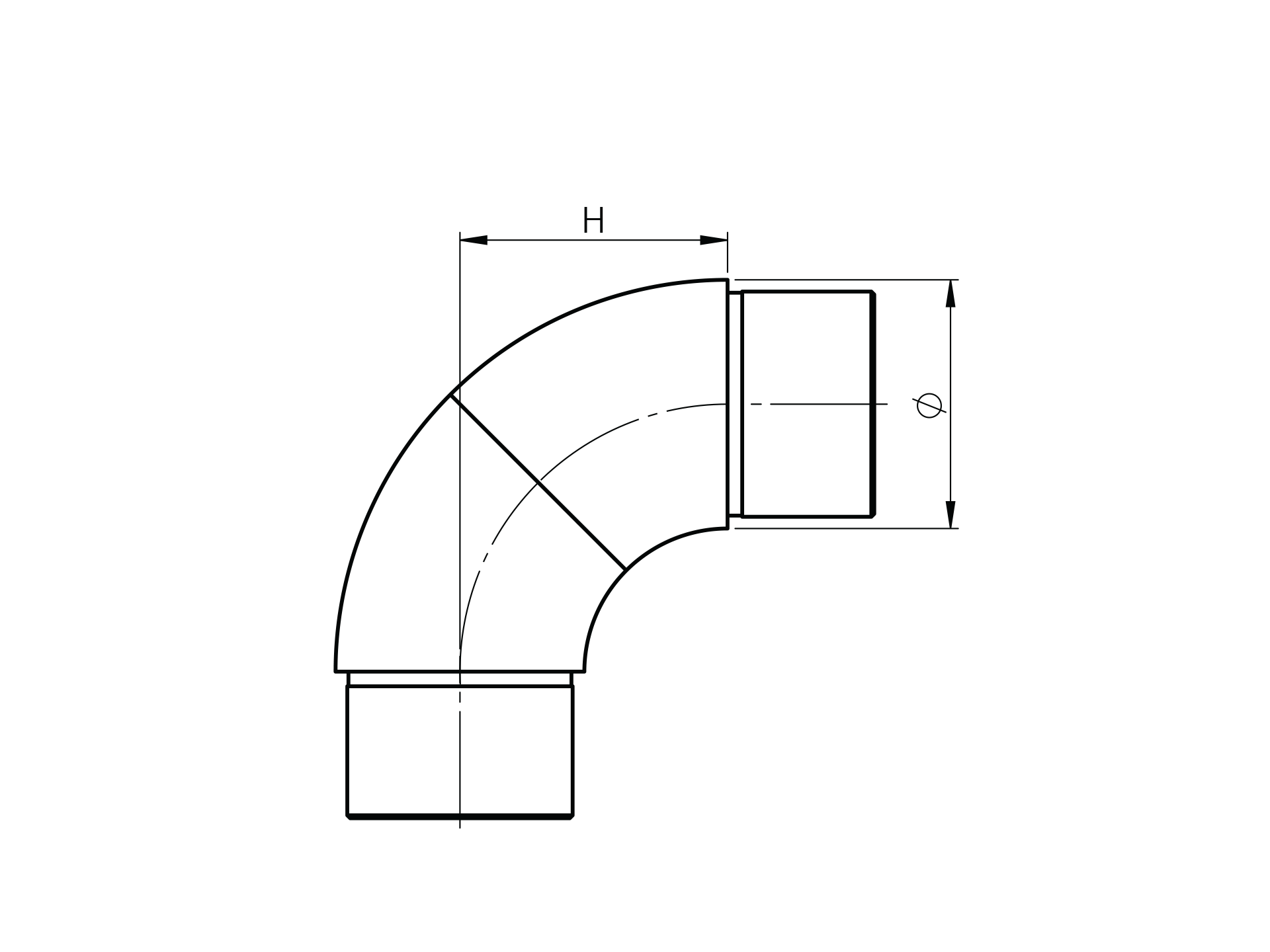 Rohrbogen Edelstahl V2A D 42-4 x 2 mm stufenlos verstellbar-89-11A0302042-A.4