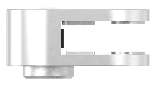 Sichtschutz Endglasklemme Edelstahl V4A -1-4401-04- Halbrund gerade-88-1125-EK.V4A
