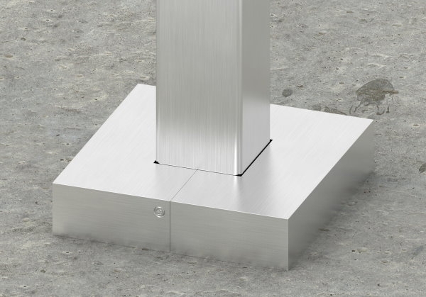 Abdeckrosette zweiteilig 109x109x25 mm fuer Vierkantrohr- 40x40 mm V2A-11-2534-ZT.4