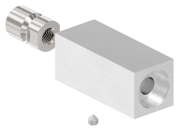 Rohrabstandshalter eckig 25 x 25mm - fuer gerade Flaechen-88-1151185.240