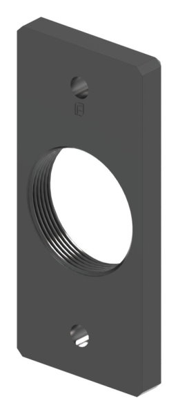 Montageplatte Aluminium eckig 45x100 mm mit 2 Bohrungen Ø 6-5 mm-88-11180-6026-05.S