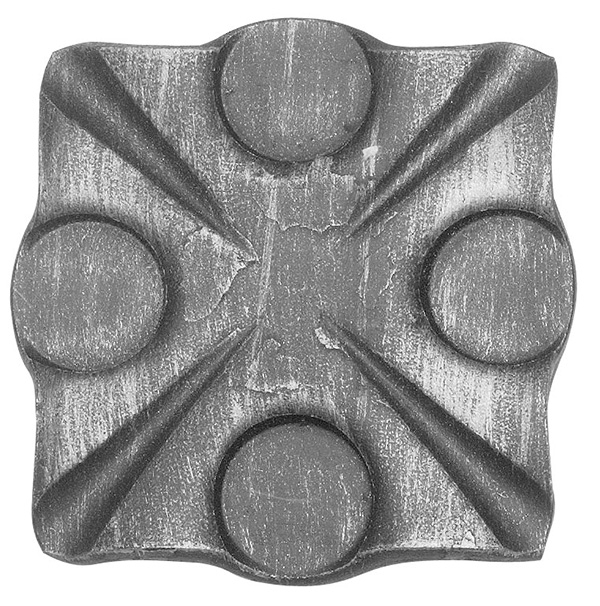 Rosette - Zierteil - 90x90x8 mm - Stahl -Roh- S235JR-30-2632.8