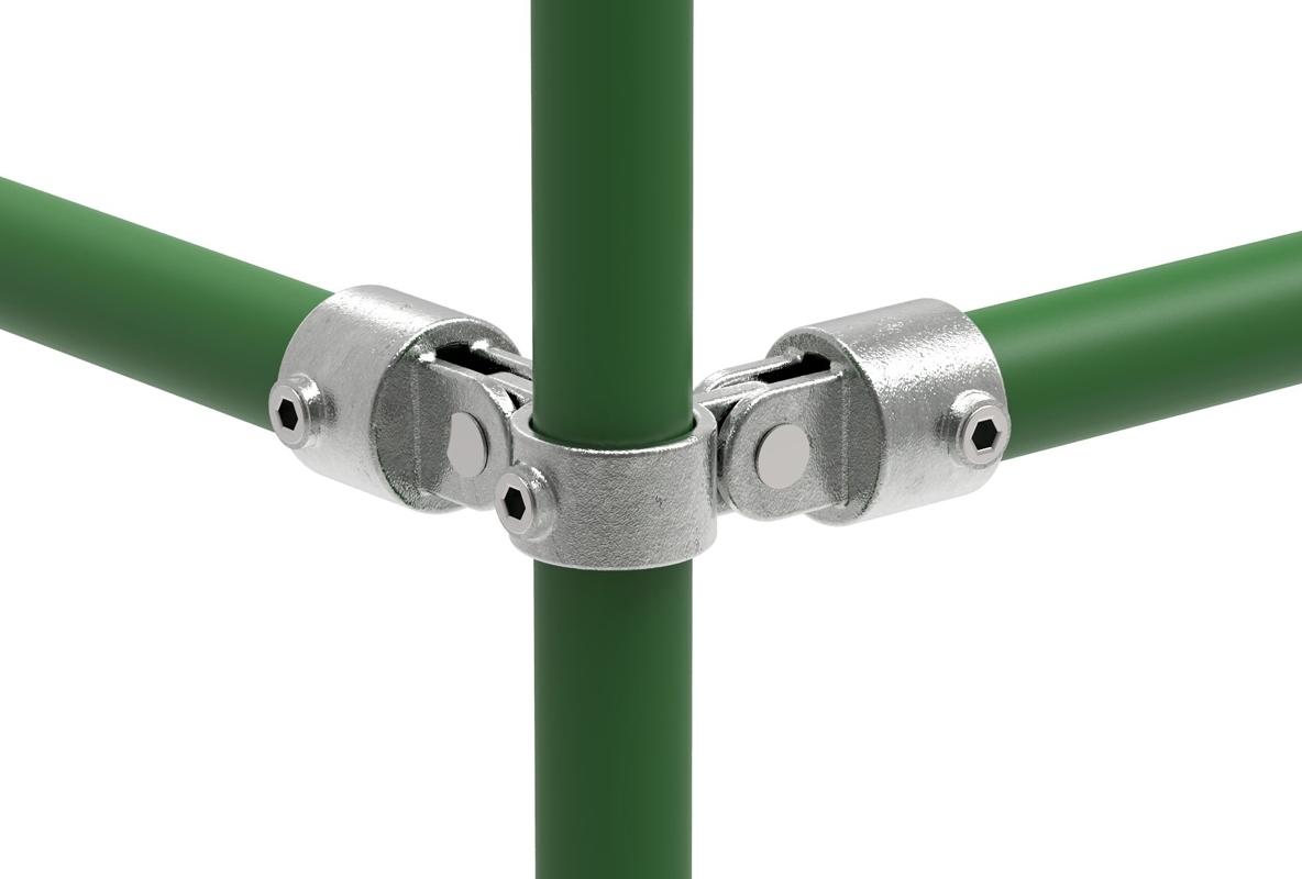 Rohrverbinder - Gelenkstueck doppelt 90° - 168E60 - 60-3 mm - 2- - Feuerverzinkt u. Elektrogalvanisiert-168E60
