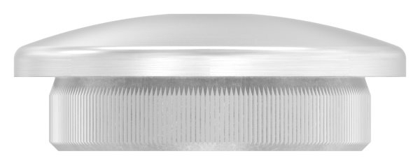 Einsteckkappe Edelstahl V2A Ø 42-4x4-0 mm mit M8 Gewinde- gewoelbt- zum Einschlagen-88-1150290-240.4