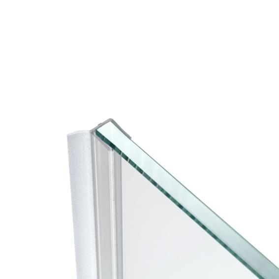 Wanddichtung Glastuer Kunststoff klar fuer 6-8 mm Glasstaerke- 2500 mm-89-11GSPVCDT38-A.4