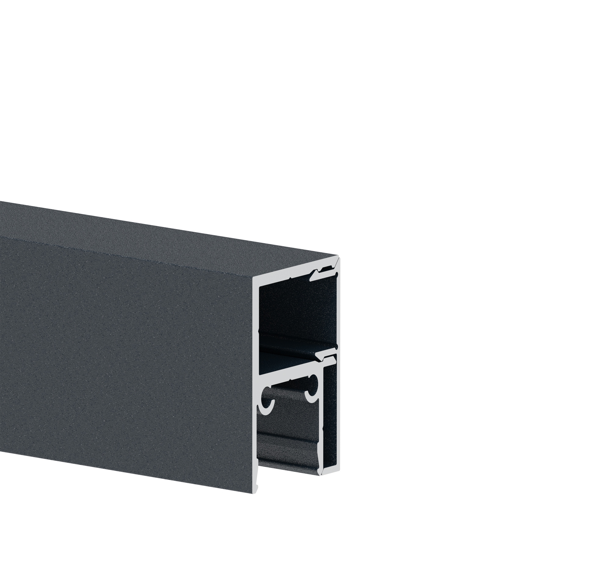 Zaunadapter Aluminium 6000 mm fuer 6-8 mm Glas 20 mm Fuellung Anthrazit RAL 7016-89-11FGA20G6000R7016-A.4