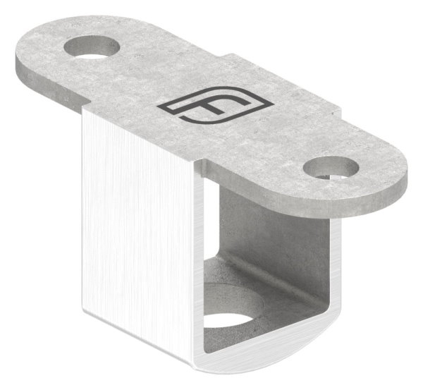 Anschlussplatte V2A 60 x 29-7 mm fuer Nut 24x24mm Kabeldurchfuehrung Ø12-2mm-88-11LED-NU-ET.01