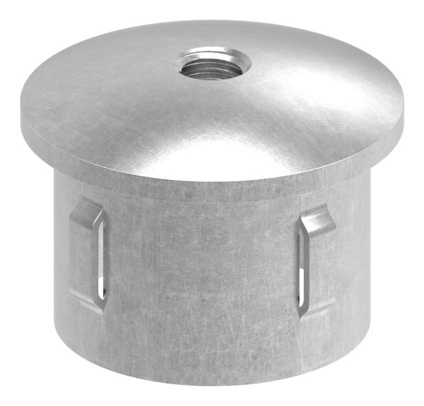 Stahlstopfen - leicht gewoelbt - mit M8 - fuer Rundrohr Ø 42-4x2-5-2-9 mm - Stahl S235JR- roh-30-2923.8