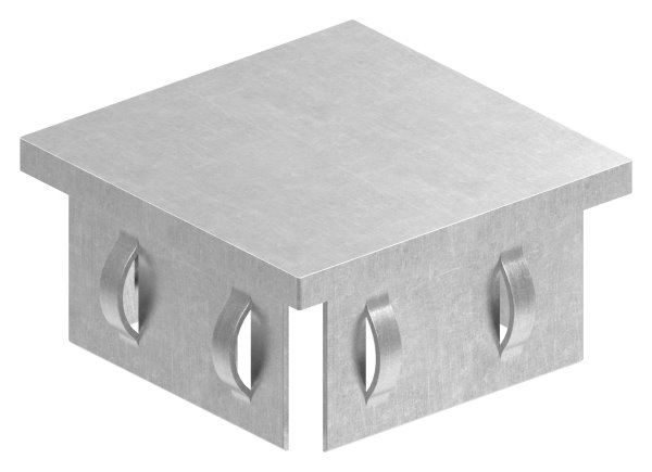 Stahlstopfen flach - fuer Rohr 60x60x2-0-3-0 mm - Stahl S235JR- roh-30-2945.8