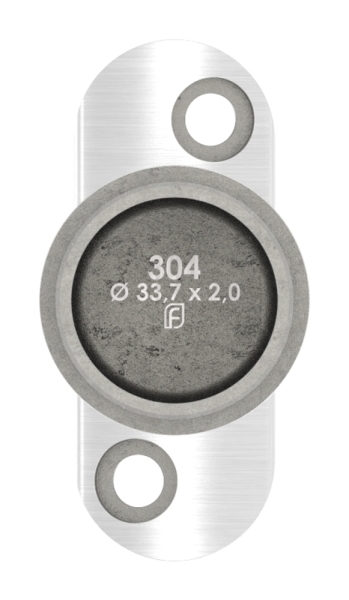 Handlaufstuetze aus einem Stueck mit Halteplatte V2A-11-3863.4