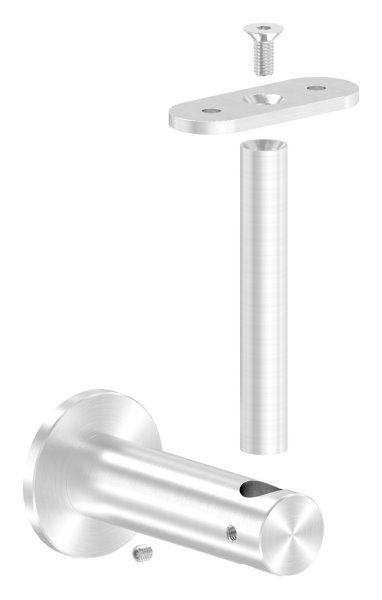 Handlaufhalter V2A Wandabstand 80 mm flache Anschlussplatte-11-2064.4
