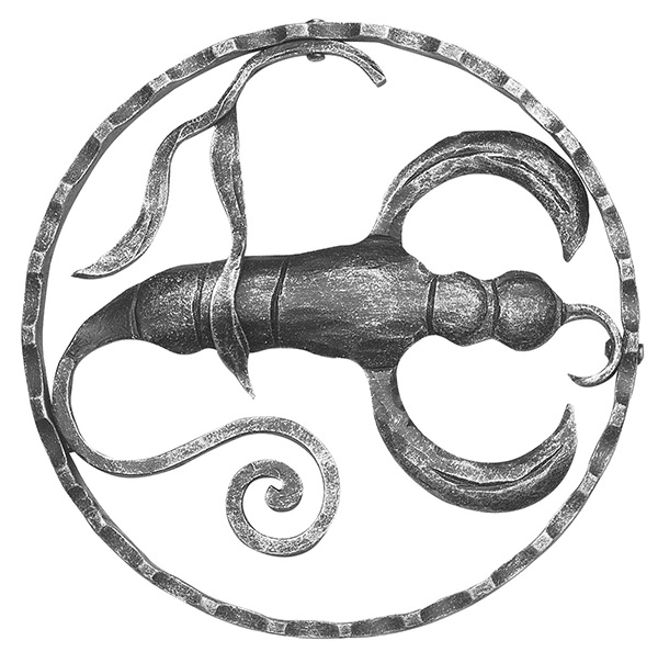 Sternzeichen Skorpion - Ø 200x5 mm - Stahl S235JR- roh-30-3185.8