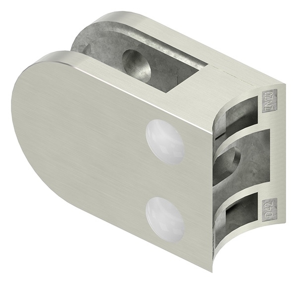 Glasklemme 63x45x30 mm AbZ fuer Anschluss Ø 42-4 mm Edelstahleffekt-10-2342ABZ.2