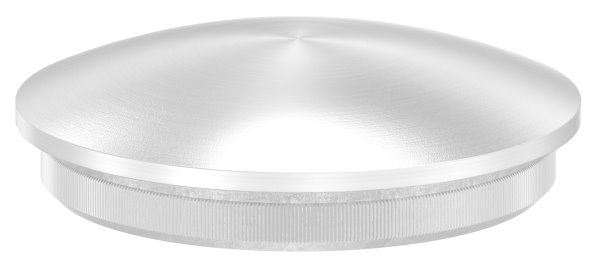Einsteckkappe V2A fuer Rohr Ø 40x2-0 mm- leicht gewoelbt- mit Raendelung-11-6004.4