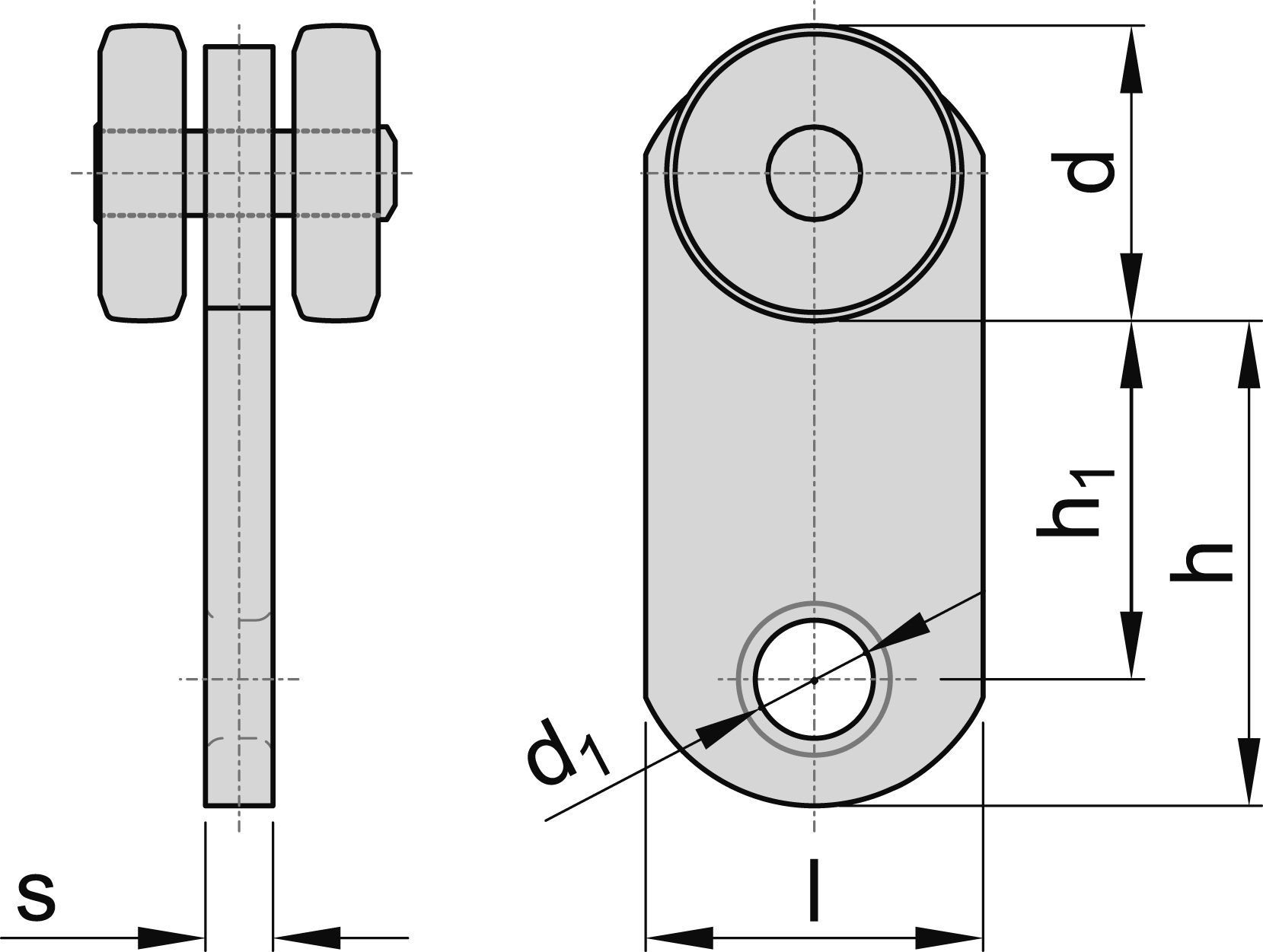 Einfachrolle zum Einhaengen Groesse 1 MEA 10336810-60-0163.7