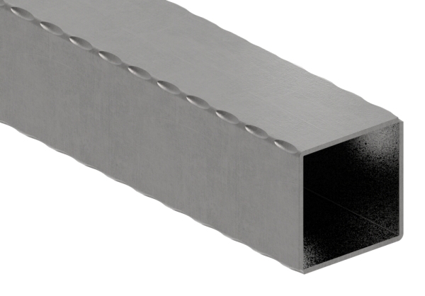 Quadratrohr gehaemmert 60x60x2-5 mm 3000 mm Stahl S235JR- roh-30-1546.8