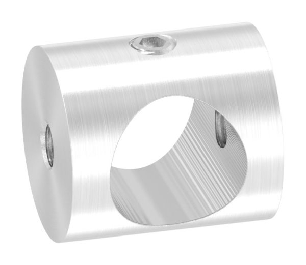 Querstabhalter Edelstahl V2A fuer Ø 14 mm Stab- Bohrung 14-2 mm- Montage zwischen Flacheisen-88-1150497.240