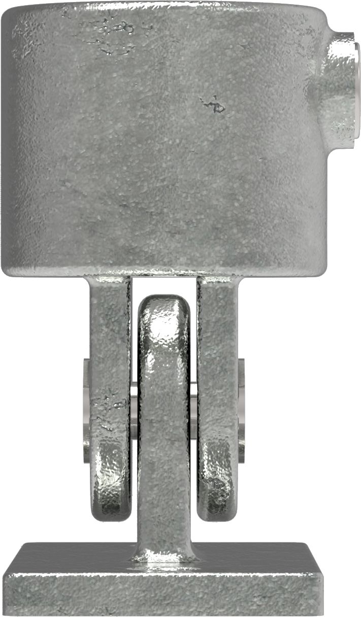 Rohrverbinder Gelenkfuss Ø 48-3 mm -1 1-2- - Temperguss verzinkt - 169D48-169D48