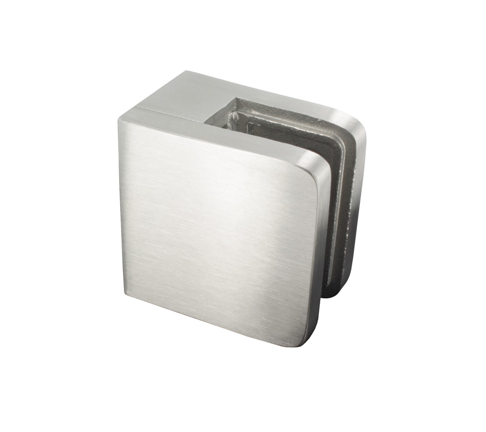 Glasklemme 45x45x27 mm Flach - gerade- fuer 8-76 mm VSG Glas-18-21-0.8