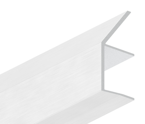Regenrinne Aluminium fuer Glas 21-52 mm L = 2200 mm eloxiert E4-EV1-88-11VDE-RE-2200.21