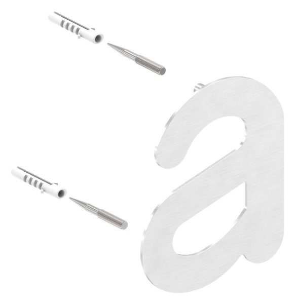 Buchstabe a - klein - Masse- 110 mm x 155 mm - V2A-11-8060.4