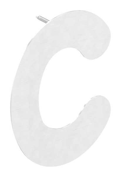 Buchstabe c - gross - Masse- 200 mm x 300 mm - V2A-11-8076.4