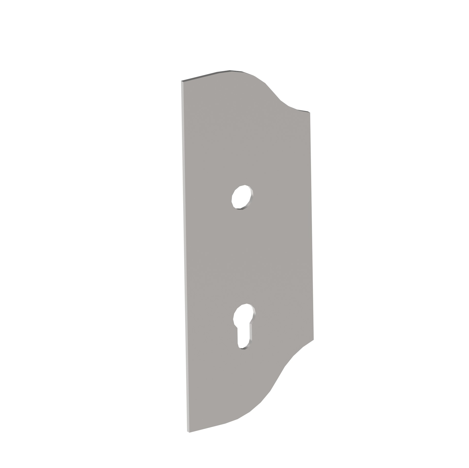 Schlossplatte Stahl 265x105 mm- roh- PZ-Entfernung 90 mm-89-11D114H3-A.4
