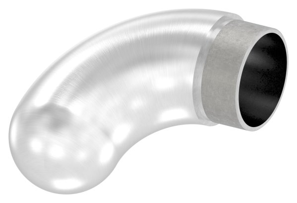 Endbogen V2A fuer Rohr 48-3x2-0 mm 90° halbrund zum Stecken-11-3697.4
