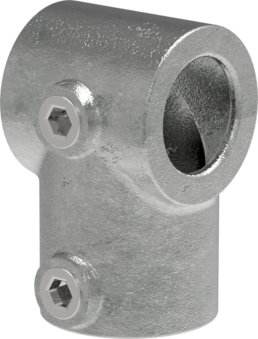 Rohrverbinder T-Stueck kurz Ø 42-4 mm -1 1-4- - 33-7 mm -1- - Temperguss verzinkt - 101C42-B34-101C42-B34