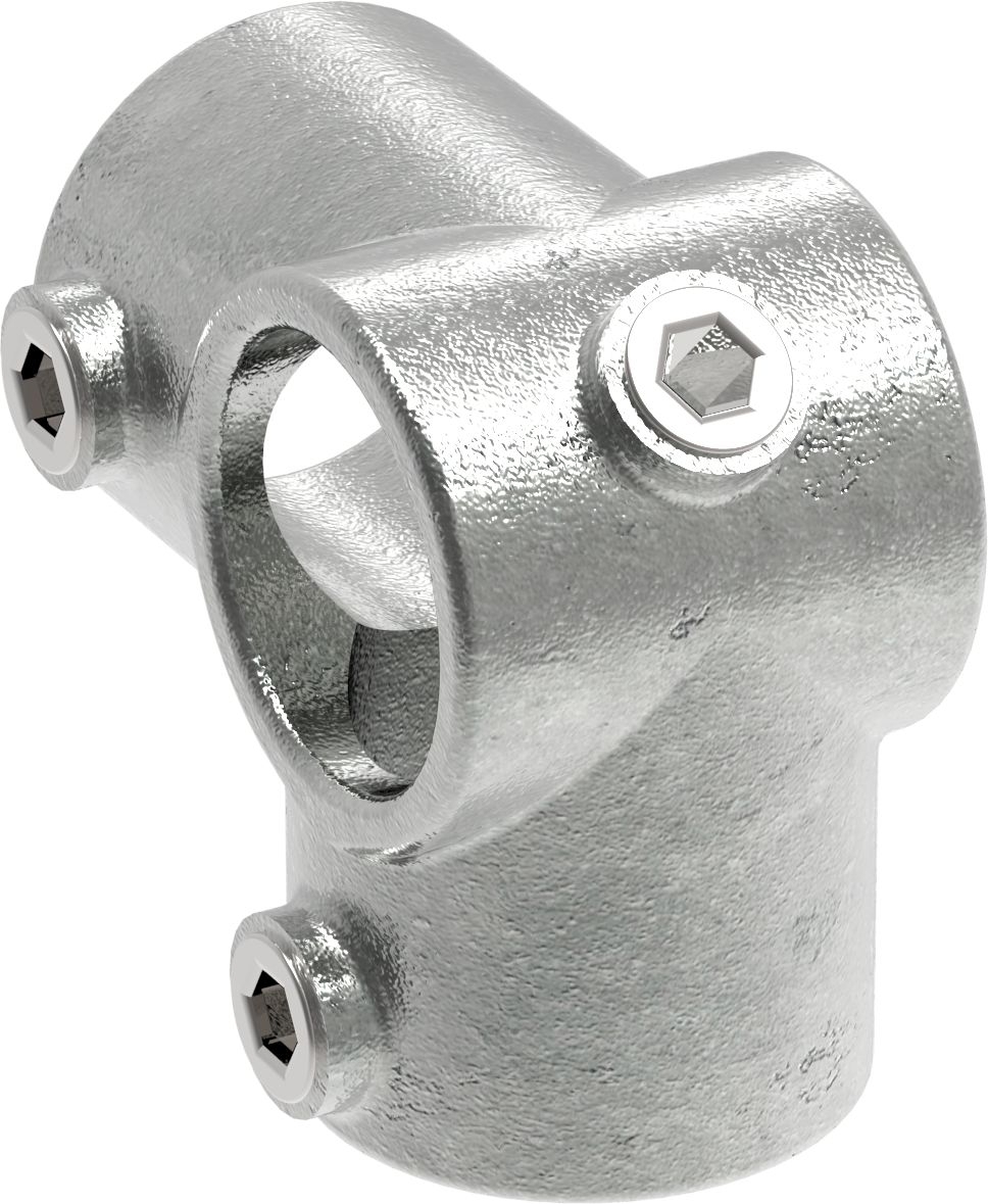 Rohrverbinder - Eckstueck durchgehend - 116E60 - 60-3 mm - 2- - Feuerverzinkt u. Elektrogalvanisiert-116E60