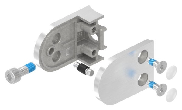 Glasklemme 63x45x28 mm AbZ fuer Anschluss Ø 60-3 mm V2A-10-2260ABZ.4