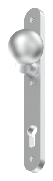 Alu-Tuerknopf mit Kugel - Masse- 30x245x10 mm - Form- gekroepft - Aluminium EV1-12-3050.6