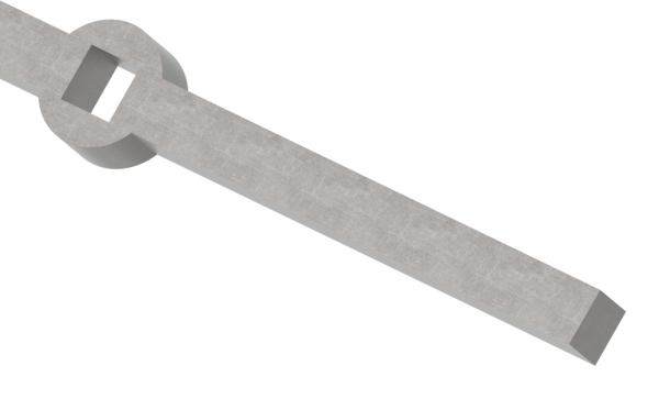 Lochleiste fuer Quadratrohr Material- 18x18 mm Laenge- 2000 mm Stahl S235JR- roh-30-1622.8