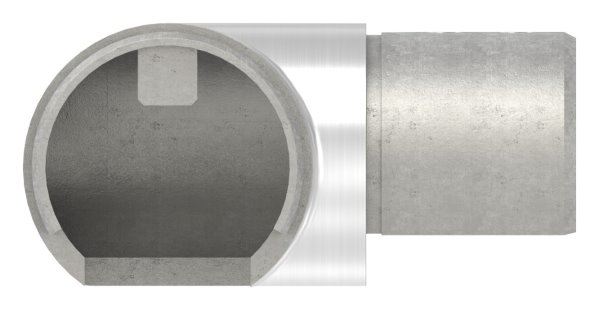Verlaufsecke 90° - horizontal - fuer Nutrohr Ø 48-3 mm - V2A-12-2319.4