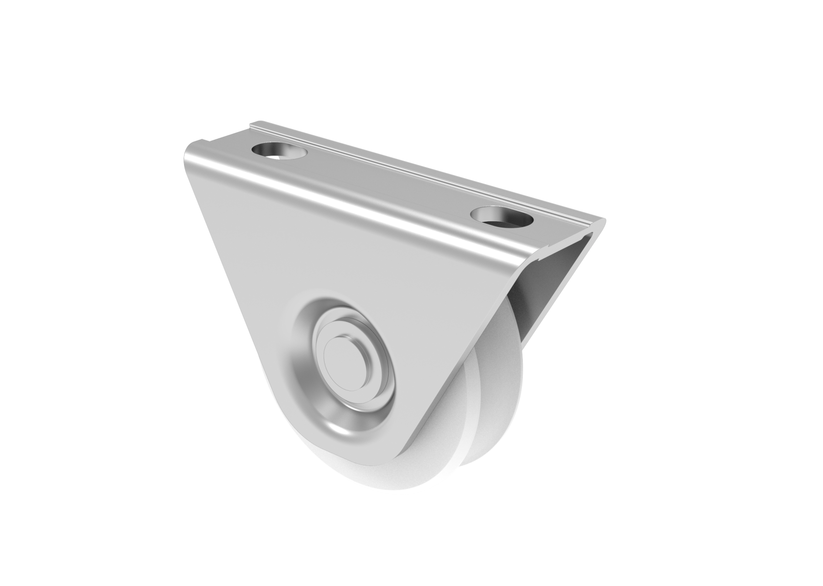 Schiebetorrolle V-Profil Edelstahl - Nylon Ø 80 mm fuer Tore bis 300 kg-89-11H831V80NYLON-A.4