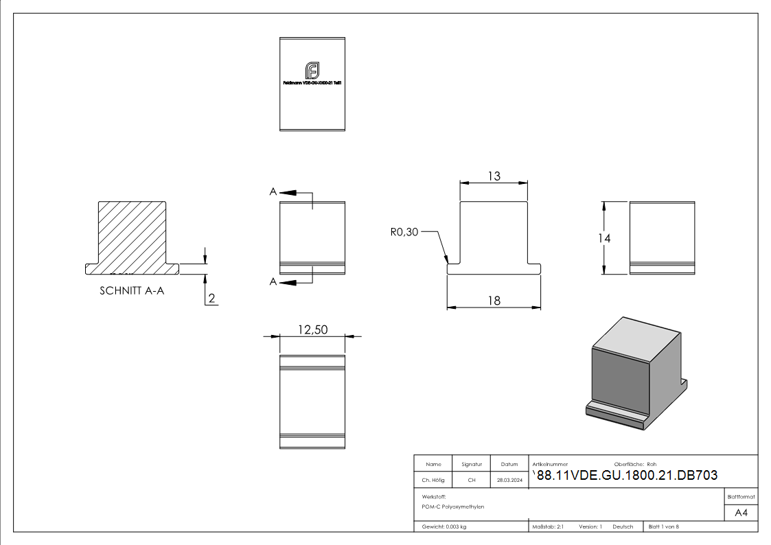 Montage-Set Glas 21-52mm eleganza canopy- fuer L- 1-805m-88-11VDE-GU-1800-21.DB703