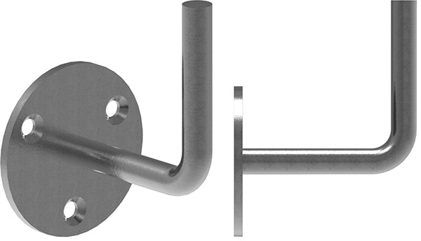 Handlaufhalter - mit Ronde 70x4 mm - zum Anschweissen - Stahl S235JR- roh-30-1418.8