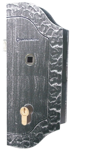 Schlosskasten-Set Stahl Hoehe 265 mm dekoriert ohne Tuergriff-89-11B11140BKA-A.4