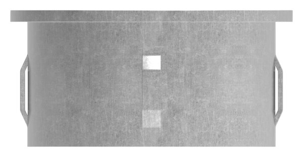 Stahlstopfen flach - fuer Rundrohr Ø 60-3x2-5-2-9 mm - Stahl S235JR- roh-30-2917.8