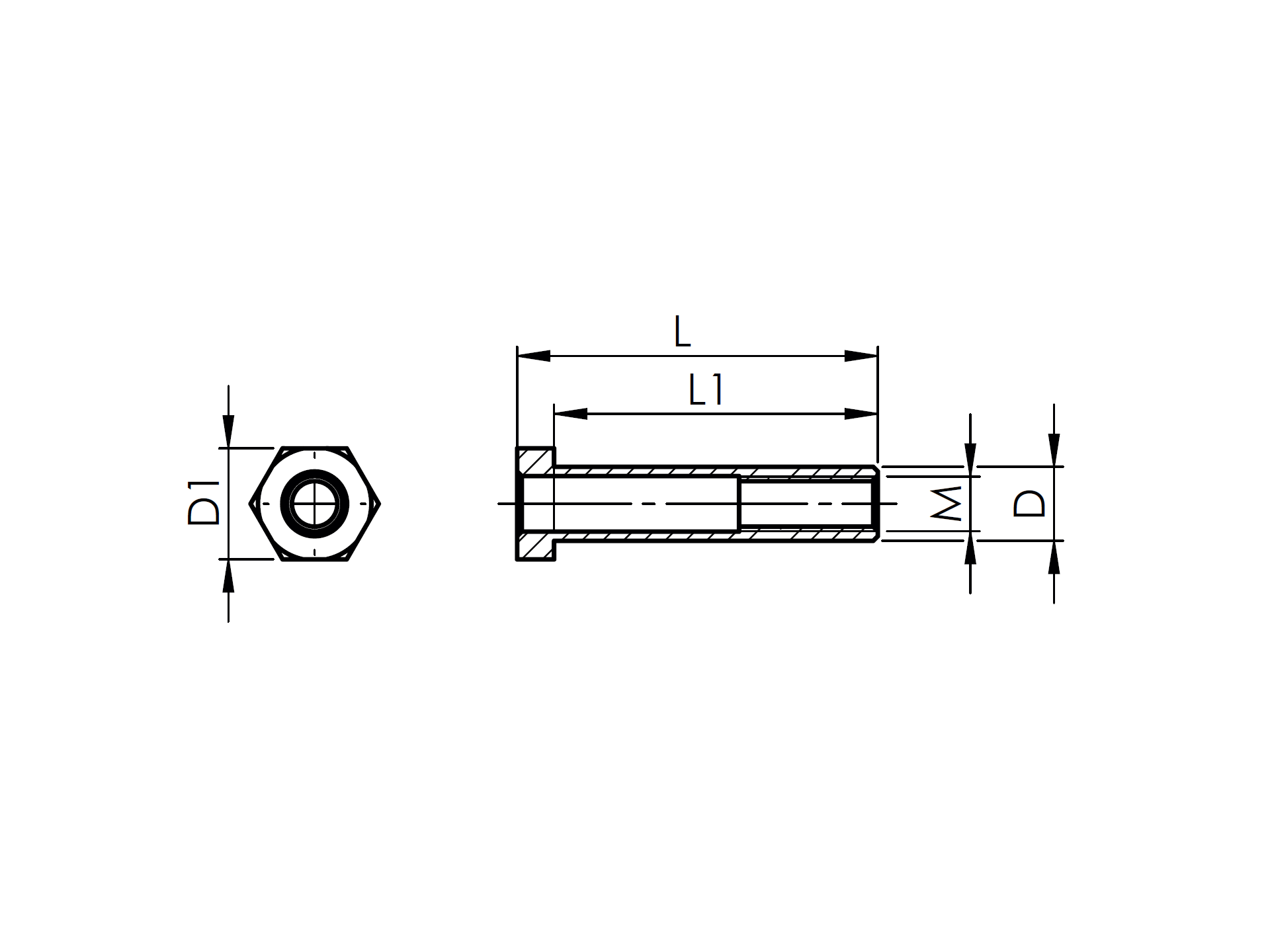 Seilanker Edelstahl AISI 316 M6 Gewinde L 39 mm D 8 mm Schliff-89-11A147360M6-A.4