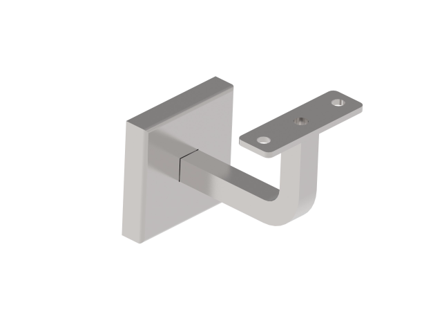 Handlaufhalter mit Cliprosette und Halteplatte fuer Vierkantrohr V2A-11-2082-A.4