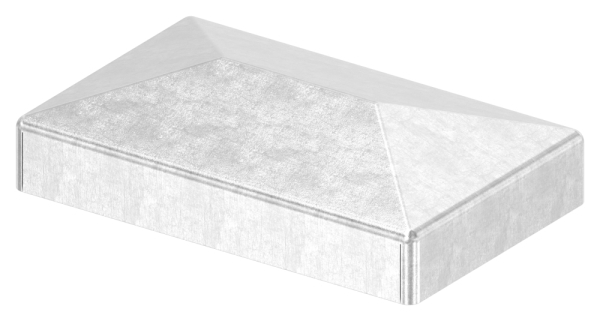 Pfeilerbedecker - fuer Rechteckrohr - Masse- 50x30 mm - Stahl S235JR- roh-30-2432.8