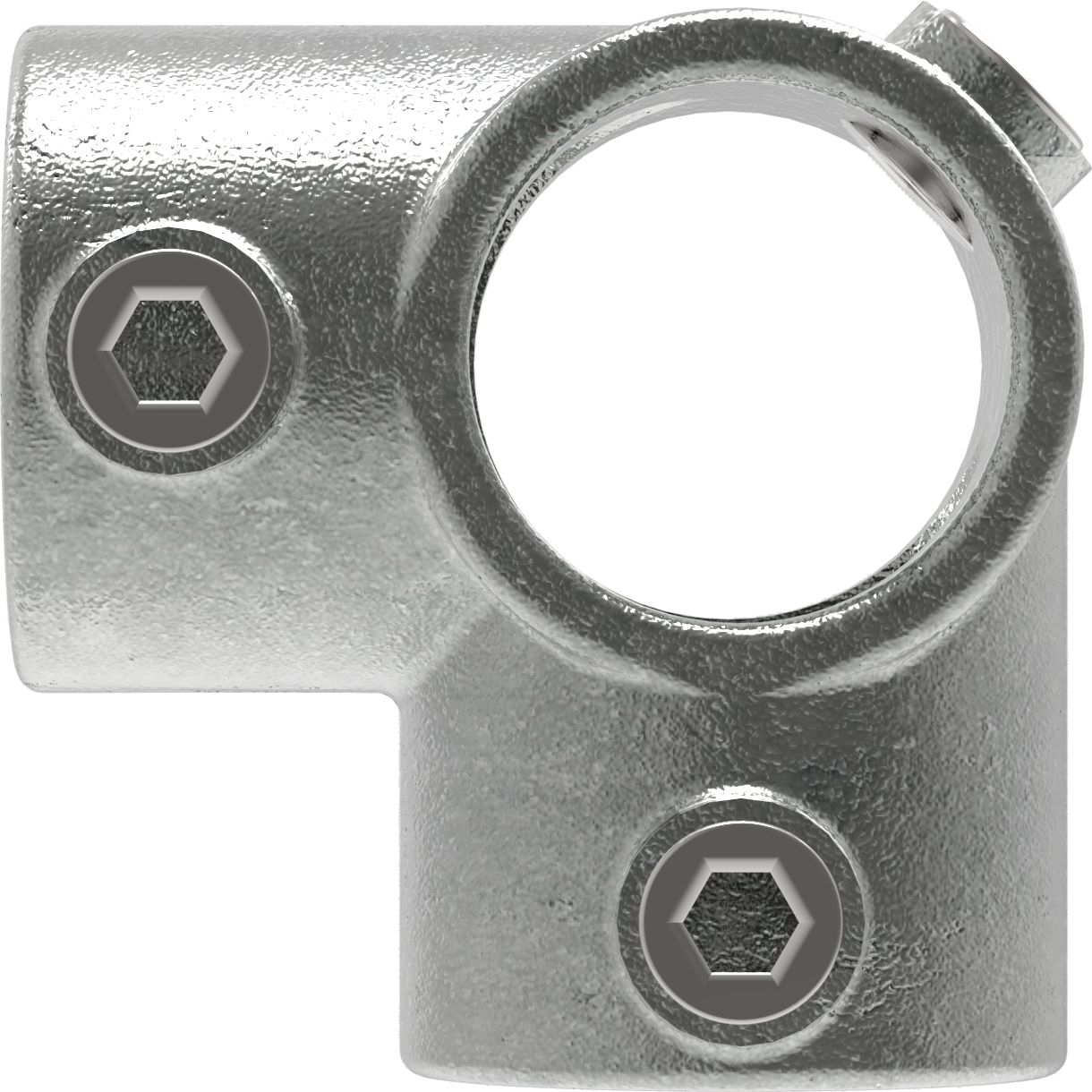 Rohrverbinder - Eckstueck durchgehend - 116A27 - 26-9 mm - 3-4- - Feuerverzinkt u. Elektrogalvanisiert-116A27