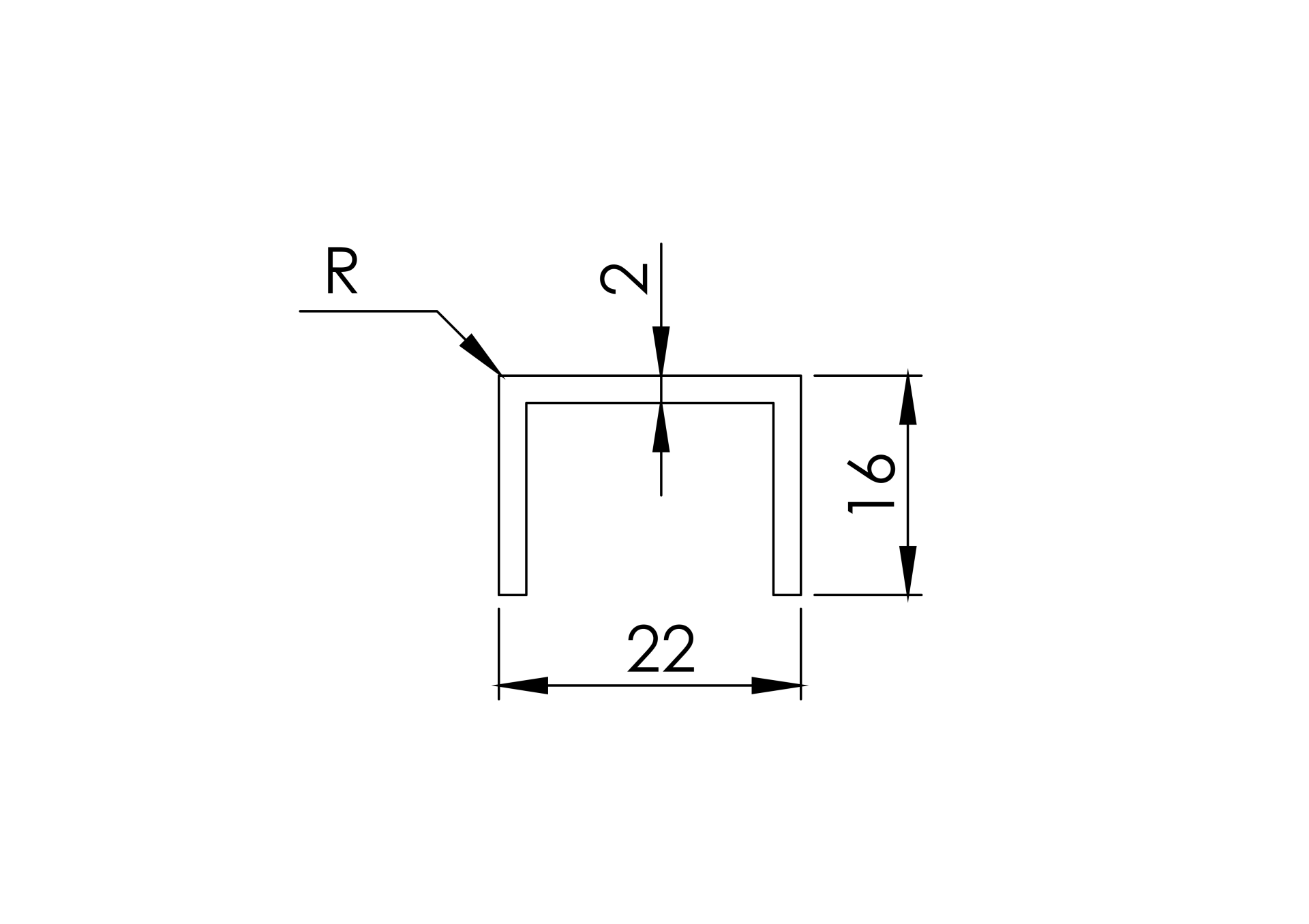 Kantenschutzprofil Edelstahl V2A fuer Glas 16-00-17-52 mm geschliffen L=2500 mm-89-11A69010182500-A.4