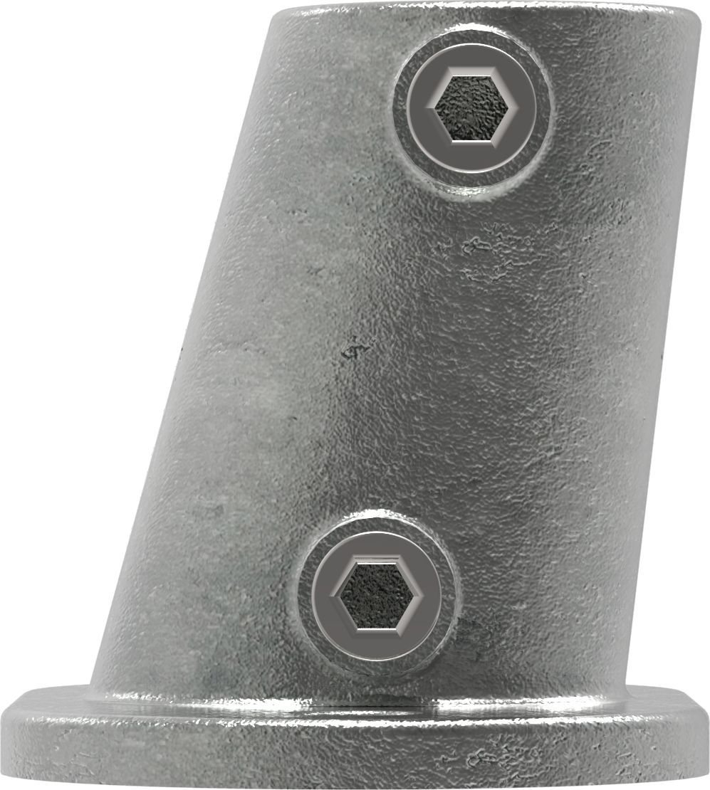 Rohrverbinder - Fussplatte oval 3-11° Neigung - 152D48 - 48-3 mm - 1 1-2- - Feuerverzinkt u. Elektrogalvanisiert-152D48